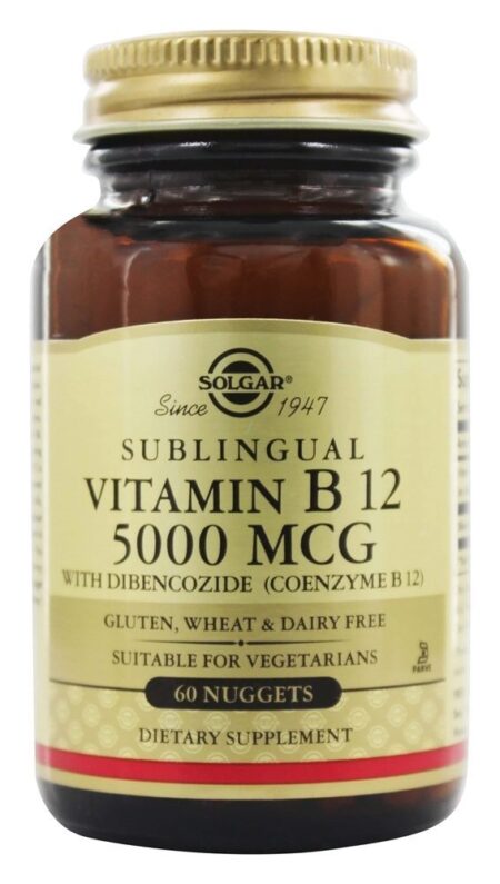 Vitamin B12 Sublingual 5000 mcg. - 60 Pepita (s) Solgar