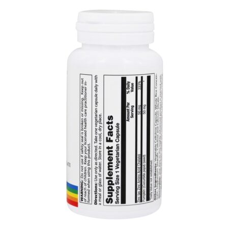 Zinco 50 mg. - Cápsulas vegetarianas 100 Solaray - Imagem 2