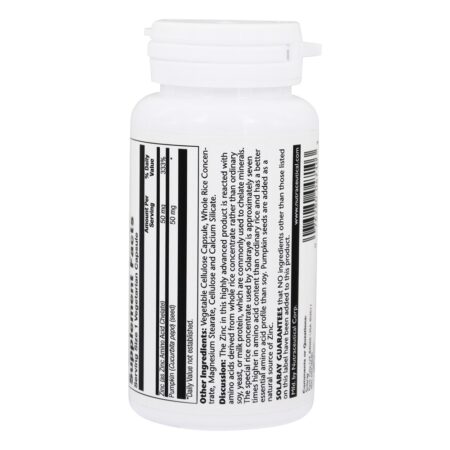 Zinco 50 mg. - Cápsulas vegetarianas 100 Solaray - Imagem 3