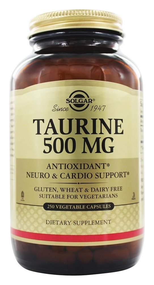Taurina 500 mg. - Cápsulas vegetarianas 250 Solgar