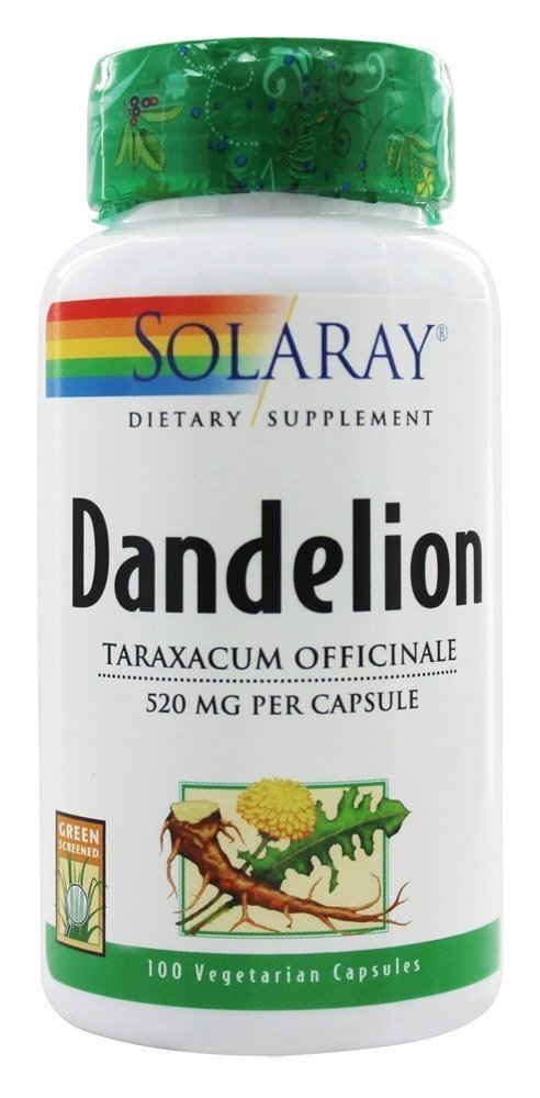 Raiz Dente-de-Leão 520 mg. - Cápsulas 100 Solaray