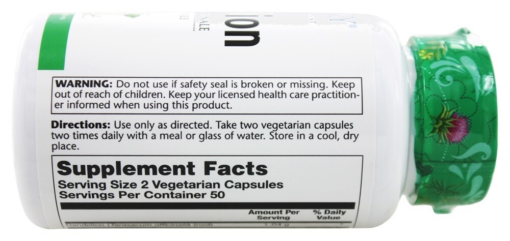 Raiz Dente-de-Leão 520 mg. - Cápsulas 100 Solaray - Imagem 2