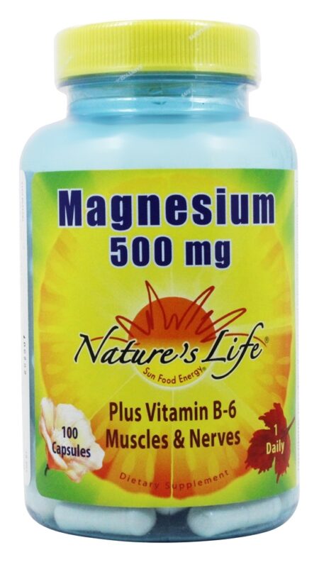 Magnésio 500 mg. - Cápsulas 100 Nature's Life