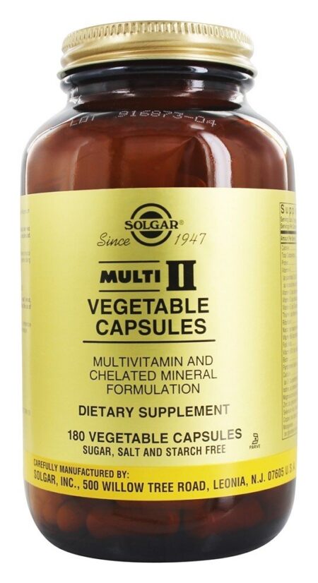 Multi II Fórmula Multivitamínica - Cápsulas vegetarianas 180 Solgar