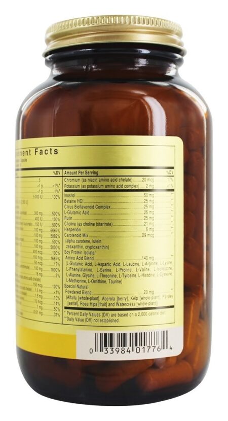 Multi II Fórmula Multivitamínica - Cápsulas vegetarianas 180 Solgar - Image 3