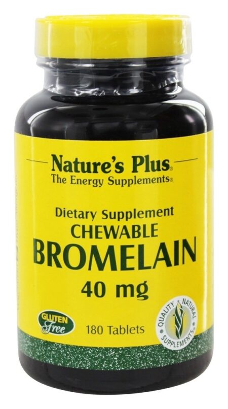 Bromelina Mastigável ( 600 GDU / grama) 40 mg. - 180 Tablets Natures Plus