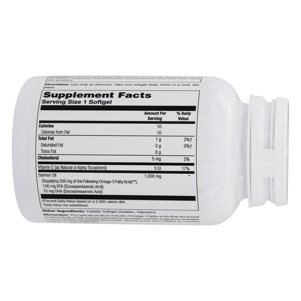Óleo de Salmão 1000 mg. - 90 Softgels Solaray - Imagem 3