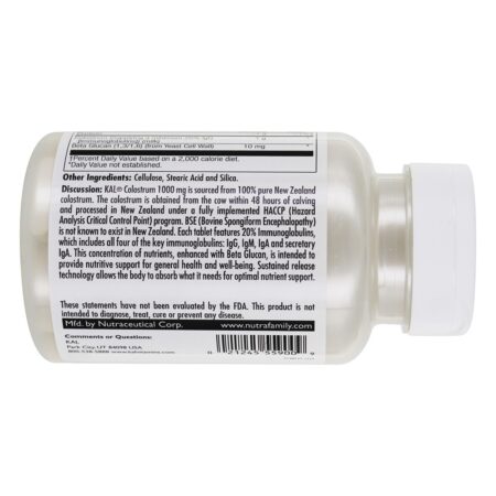 Colostro 1000 mg. - 60 Tablets Kal - Imagem 3
