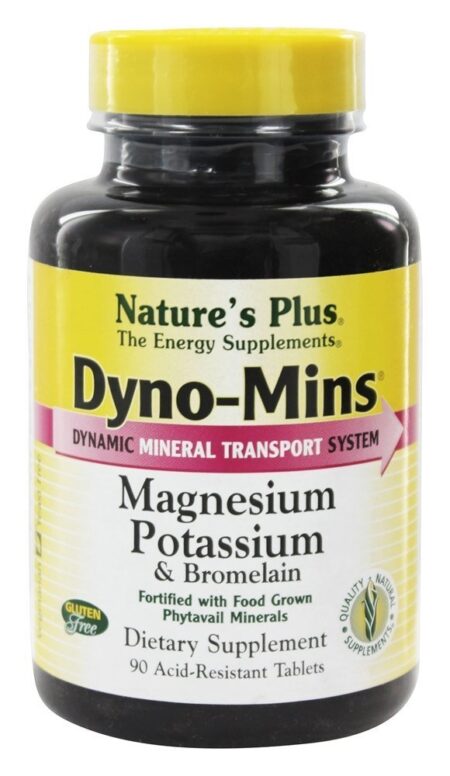 Dyno-Mins, Magnésio Potássio & Bromelaína - 90 Tablets Natures Plus