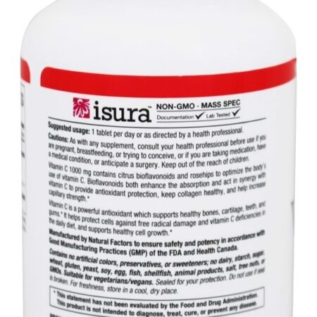 Vitamina C Plus Bioflavonóides e Rosa Mosqueta 1000 mg. - 90 Tablets Natural Factors - Imagem 3