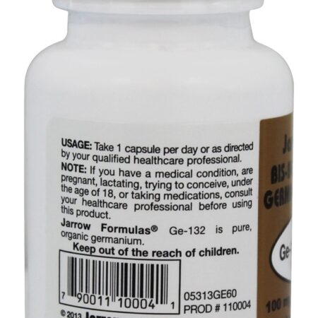 Germânio Ge 132 100 mg. - Cápsulas 60 Jarrow Formulas - Imagem 3