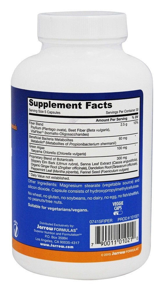 Fibra Perfeita - Cápsulas vegetarianas 150 Jarrow Formulas - Imagem 2