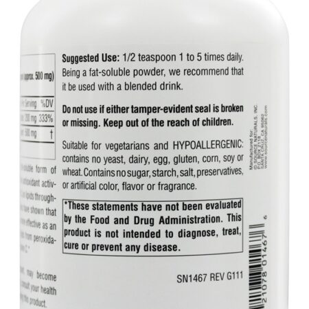 Ésteres de vitamina C solúvel em gordura de palmitato de ascorbila - 4 oz. Source Naturals - Imagem 3