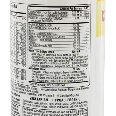 Simplesmente um multivitaminas do poder triplicar-se dos homens ferro livre - 90 Tablet (s) Super Nutrition - Imagem 3