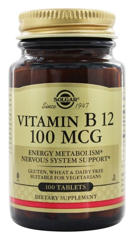 Vitamina B12 100 mcg. - 100 Tablets Solgar