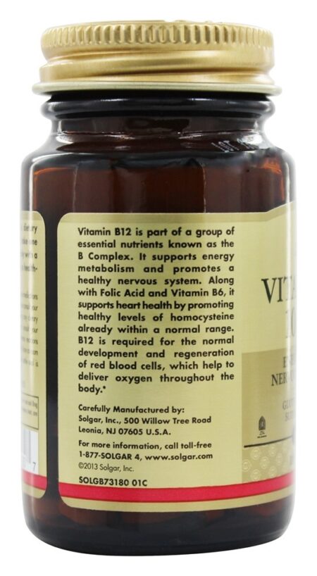 Vitamina B12 100 mcg. - 100 Tablets Solgar - Image 4