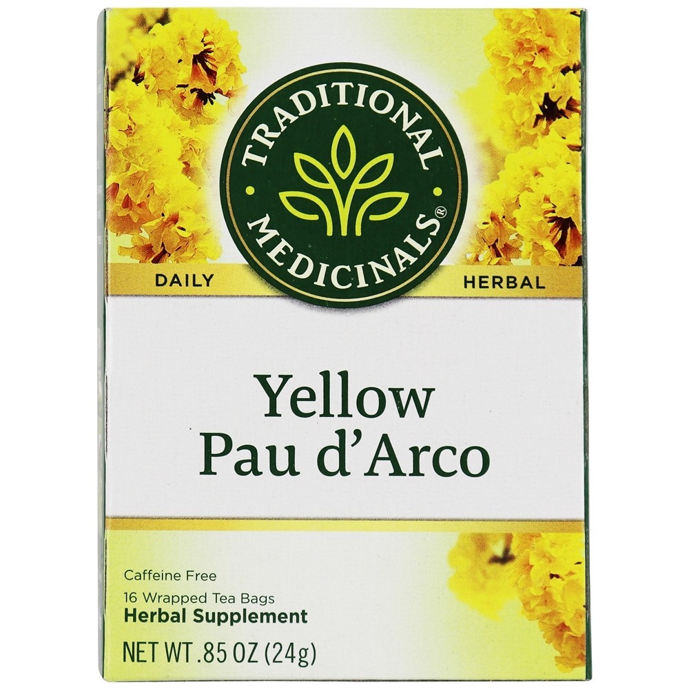 Chá de ervas amarelas Pau d'Arco - 16 Saquinhos de Chá Traditional Medicinals