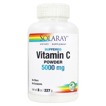 Pó de Vitamina C Tamponada 5000 mg . - 8 oz. Solaray