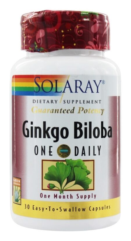 Garantido Potência Ginkgo Biloba Um Diário - Cápsulas 30 Solaray