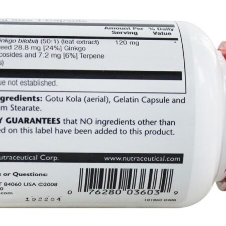 Garantido Potência Ginkgo Biloba Um Diário - Cápsulas 30 Solaray - Imagem 2