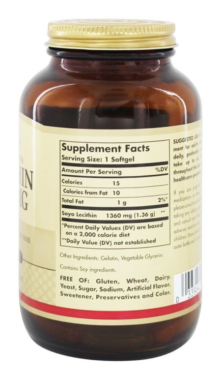 Lecitina 1360 mg. - 100 Softgels Solgar - Image 2