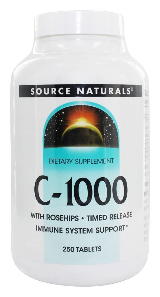 C1000 com Rosehips Temporário lançamento 1000 mg. - 250 Tablets Source Naturals