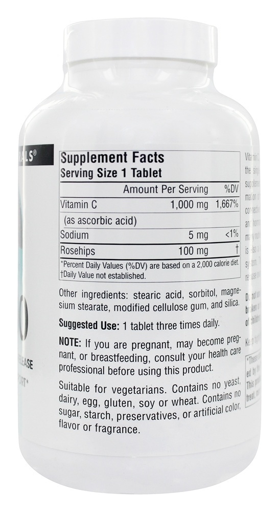C1000 com Rosehips Temporário lançamento 1000 mg. - 250 Tablets Source Naturals - Imagem 2