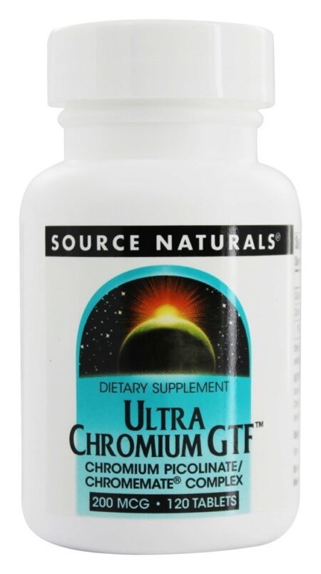 Complexo Cromo Ultra cromo Picolinato de Cromo GTF 200 mcg. - 120 Tablets Source Naturals