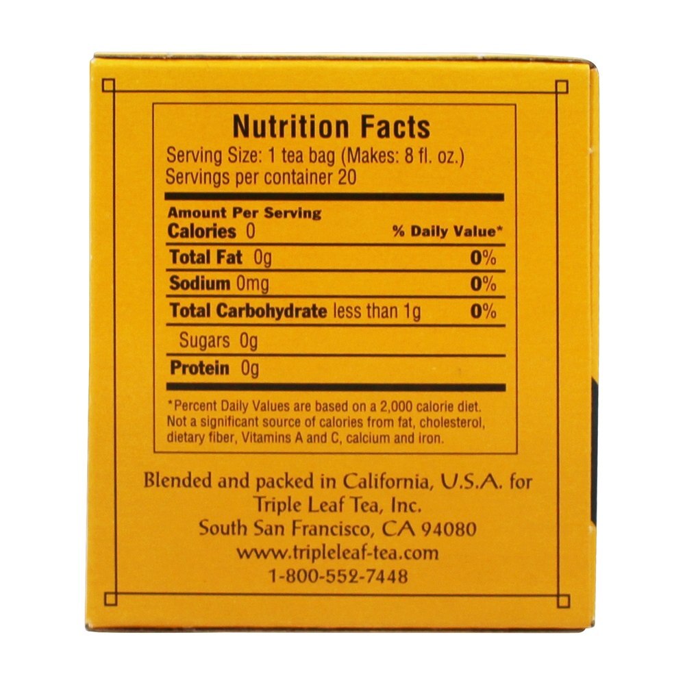 Chá de raiz de ginseng americano - 20 Saquinhos de Chá Triple Leaf Tea - Imagem 2