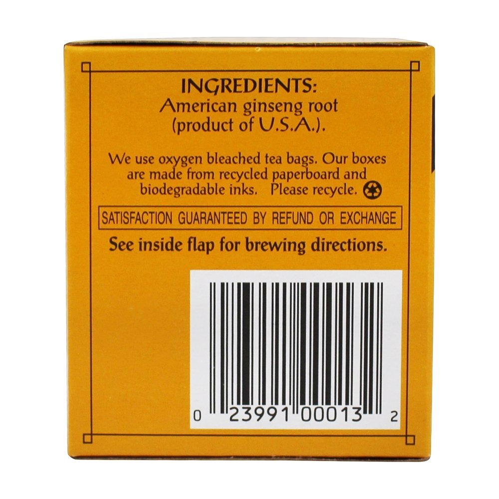 Chá de raiz de ginseng americano - 20 Saquinhos de Chá Triple Leaf Tea - Imagem 4