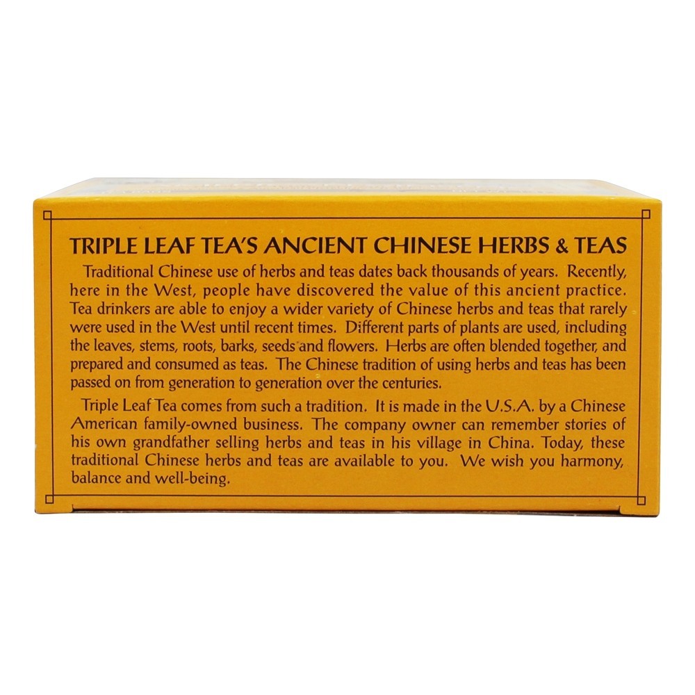 Chá de raiz de ginseng americano - 20 Saquinhos de Chá Triple Leaf Tea - Imagem 5