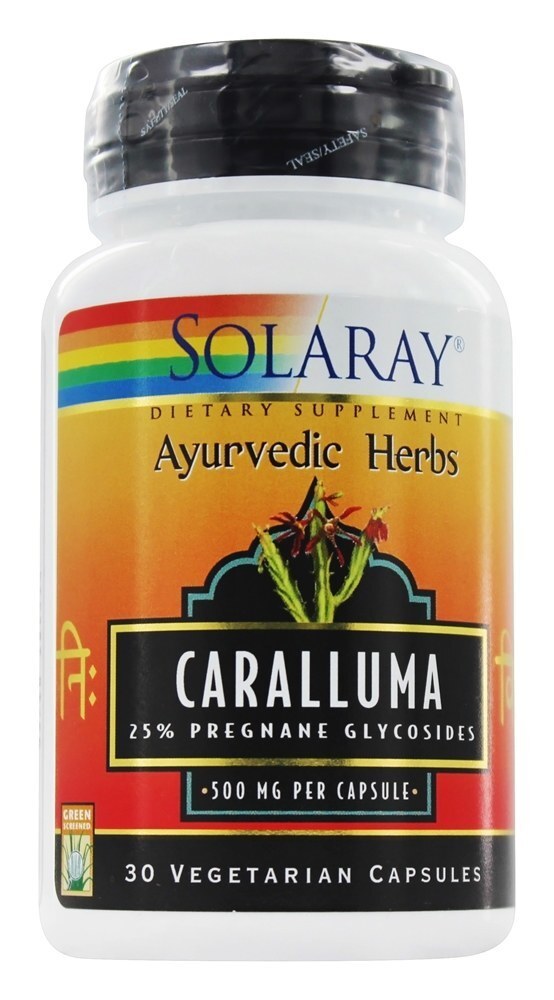 Ayurvedic Ervas Caralluma Fimbriata 500 mg. - Cápsulas vegetarianas 30 Solaray