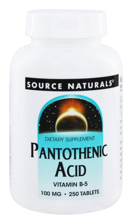 Ácido Pantotênico Vitamina B5 100 mg. - 250 Tablets Source Naturals