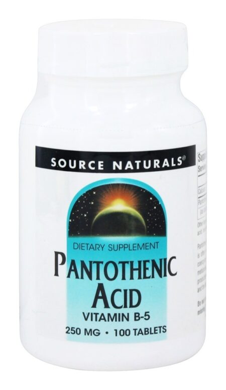 Ácido Pantotênico Vitamina B5 250 mg. - 100 Tablets Source Naturals