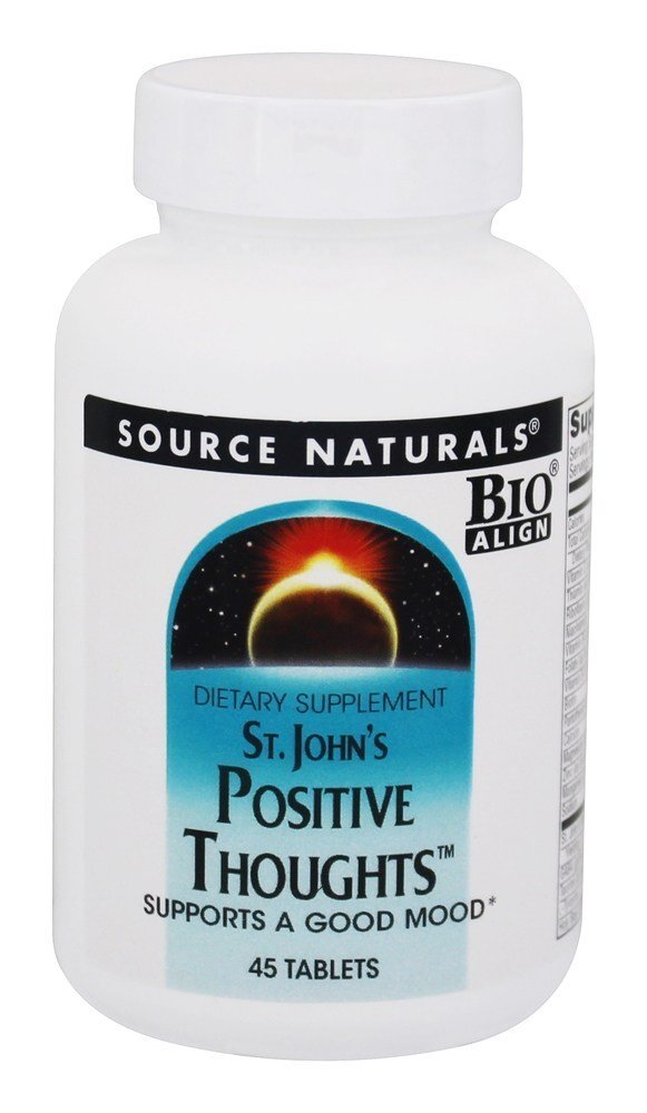 St. John's Positive Thoughts Para Um Bom Humor - 45 Tablets Source Naturals