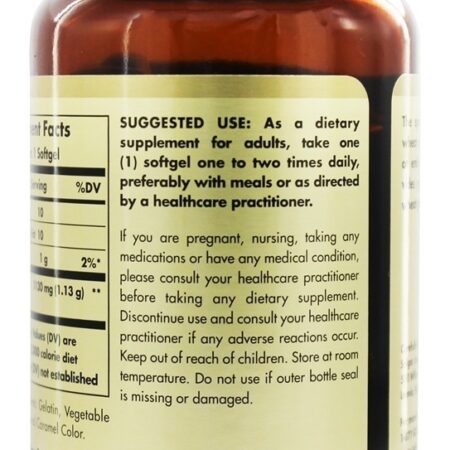 Óleo de Germe de Trigo Prensado a Frio 1130 mg. - 100 Softgels Solgar - Imagem 3