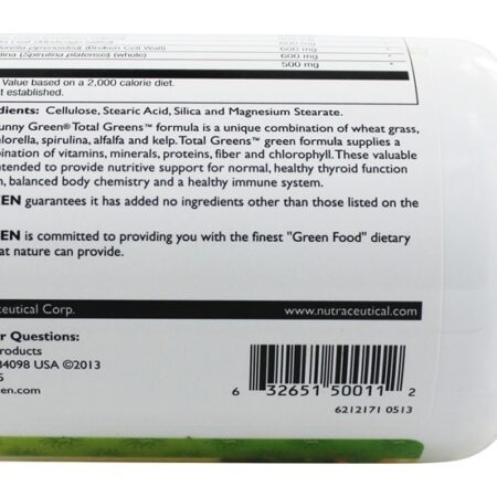 Total Verduras Completar Verde Comida Fórmula - 120 Tablets Sunny Green - Imagem 2