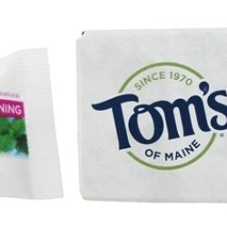 Creme dental natural Antiplaca & Whitening Tamanho de viagem sem flúor Peppermint - 1 oz. Tom's of Maine