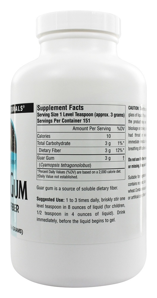Goma de guar em pó - 16 oz. Source Naturals - Imagem 2