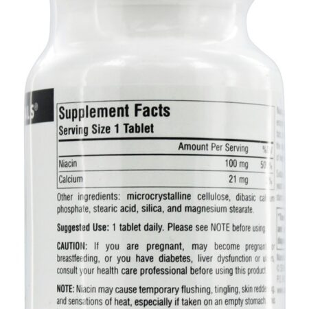Niacina Vitamina B3 100 mg. - 100 Tablets Source Naturals - Imagem 2