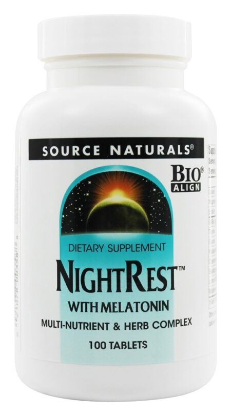 Descanso Noturno Com Melatonina - 100 Tablets Source Naturals