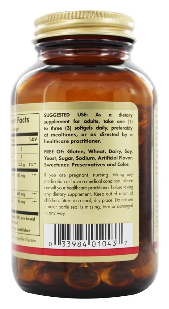 Óleo de Onagra 500 mg. - 180 Softgels Solgar - Imagem 3