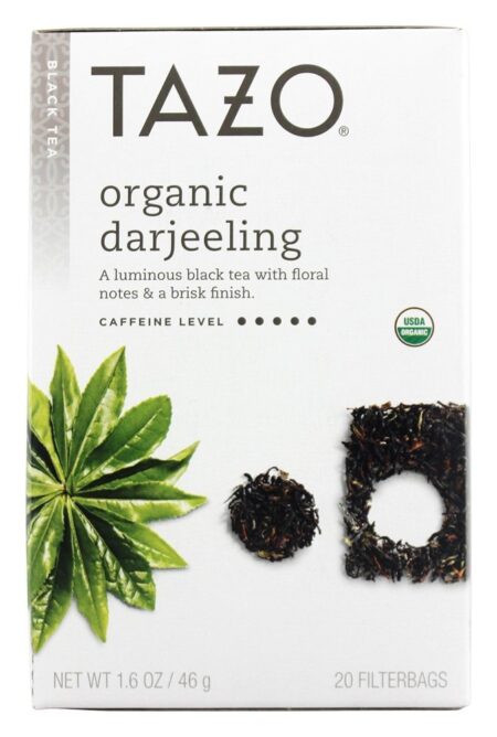 Darjeeling orgânico do chá preto - 20 Saquinhos de Chá Tazo