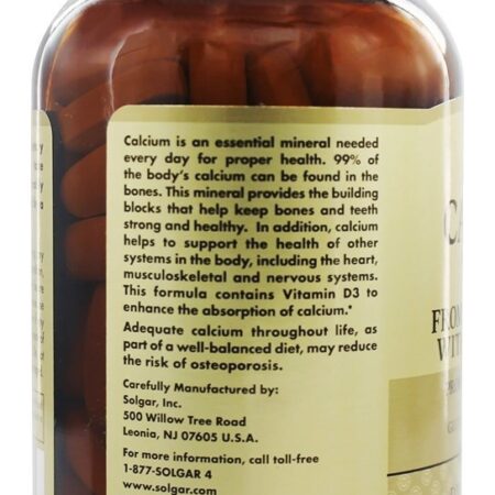 Cálcio 600 (Cálcio de Concha de Ostra) - 120 Tablets Solgar - Imagem 4