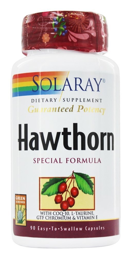 Fórmula Especial de Potência Garantida Hawthorn - Cápsulas 90 Solaray