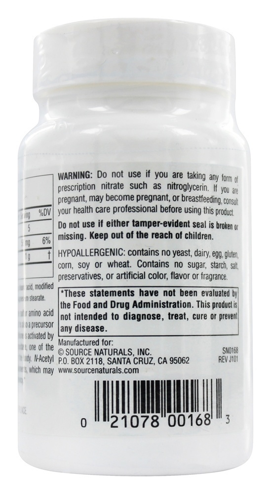 N-Acetilcisteína 1000 mg. - 30 Tablets (anteriormente Nac) Source Naturals - Imagem 3