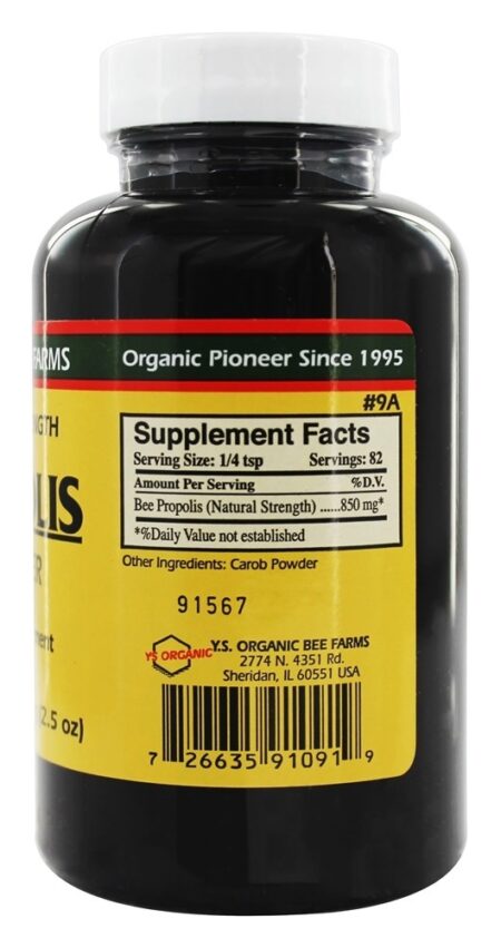 Própolis em Pó 70000 mg - 2.5 oz. YS Organic Bee Farms - Image 2