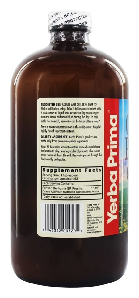 Bentonita de Great Plains Detox - 32 oz. Yerba Prima - Image 2