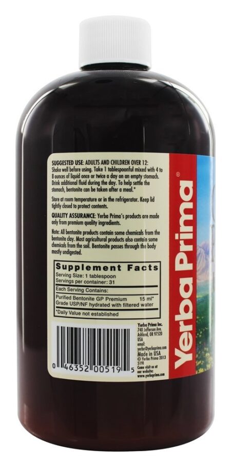 Great Plains Bentonita Para Detox - 16 oz. Yerba Prima - Image 2