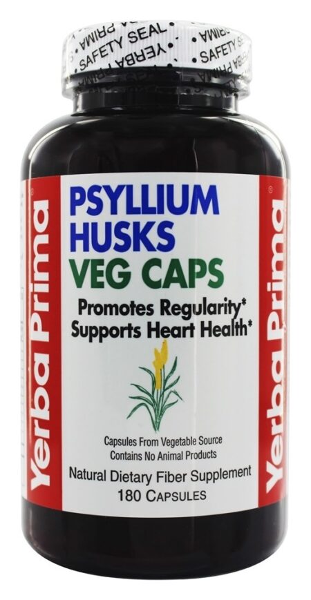 Cápsulas Vegetais Psyllium Husk - Cápsulas 180 Yerba Prima